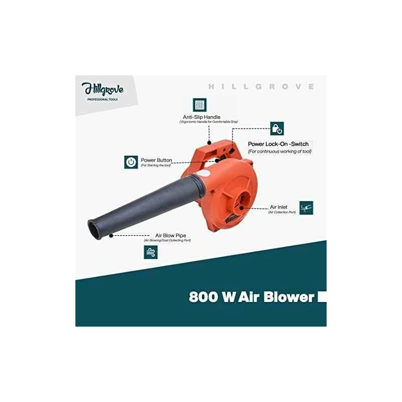 Hillgrove HGCM1074 800W Plastic Red Electric Air Blower with 16 in 1 Screwdriver image-1