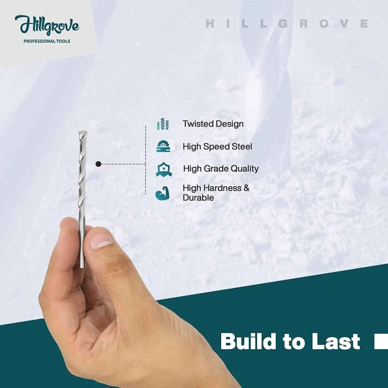 Hillgrove HGCM228M1 550W 10mm Drill Machine with 10 Masonry Drill Bits & Gloves image-5