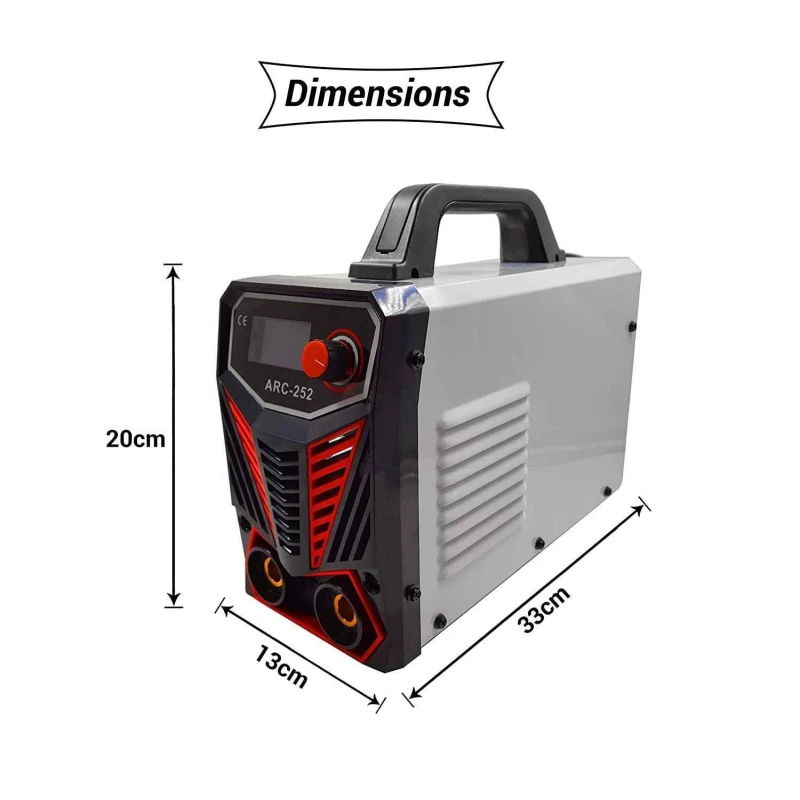 Hillgrove HGCM295M1 252A MMA Inverter Arc Welding Machine with Brush & Goggles image-6