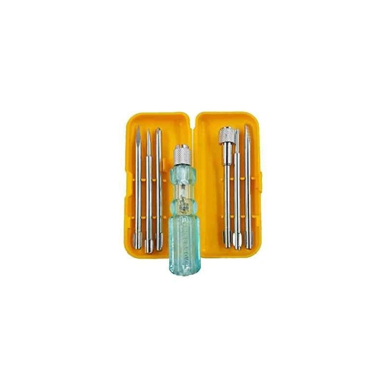 Hillgrove HGSCS6NSBM1 6 in 1 Chrome Vanadium Steel Multipurpose Screwdriver Tool Kits (Pack of 6) image-1