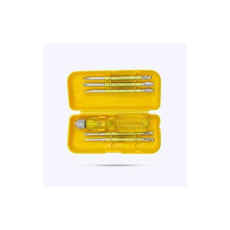 Hillgrove HGSCS5GYLM3 5 in1 Chrome Vanadium Steel Multipurpose Repair Screwdriver Tool Kits (Pack of 5) image-1