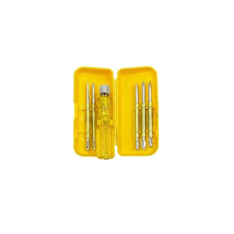 Hillgrove HGSCS5GYLM1 5 in1 Chrome Vanadium Steel Multipurpose Repair Screwdriver Tool Kits (Pack of 5) image-1