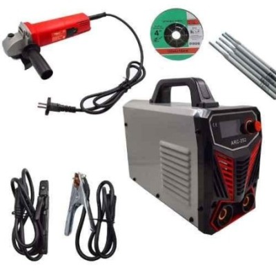 Hillgrove HGCM301M1 252A MMA Inverter Arc Welding Machine 5 Pcs Rod & 850W Angle Grinder Combo image-1