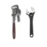 Hillgrove HGCM252 Carbon Steel Pipe Wrench with 8 inch Adjustable Wrench Set