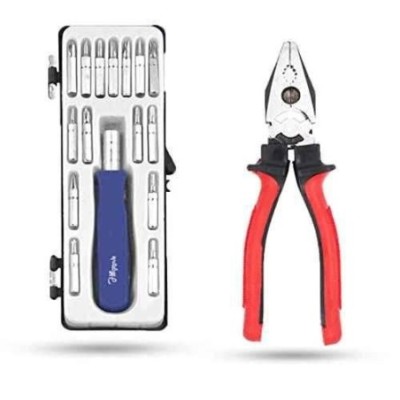 Hillgrove HGCM902 16-in-1 Portable Pocket Screwdriver Set with 8 inch Plier for Phone Laptop PC Glasses & Computer image-3