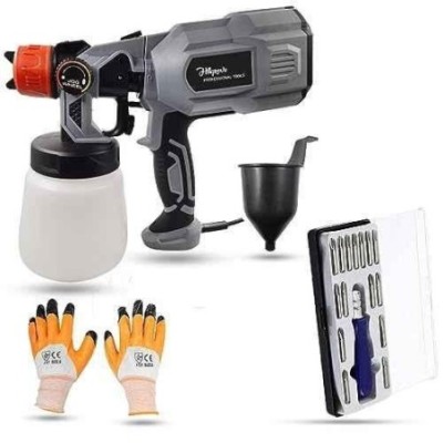 Hillgrove HGCM1301 Plastic DIY HVLP Paint Sprayer Gun with Gloves & 16 in 1 Screwdriver image-5