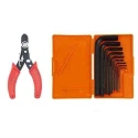 Hillgrove HGCM6M1 9 Pcs Carbon Steel Full Hex Allen Key Kits with Wire Cutter Bolt Spanner Wrench Set image-1