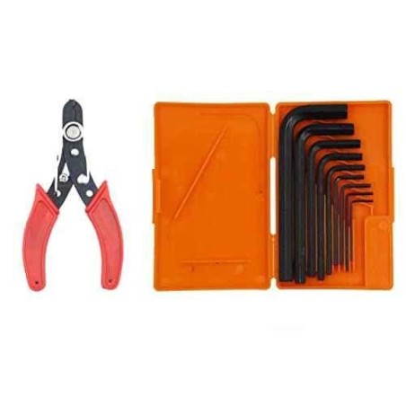 Hillgrove HGCM6M1 9 Pcs Carbon Steel Full Hex Allen Key Kits with Wire Cutter Bolt Spanner Wrench Set image-1