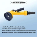 Hillgrove HGCM189M1 High Pressure Brass Water Hose Nozzle Spray Gun with 5-in-1 Pattern image-1