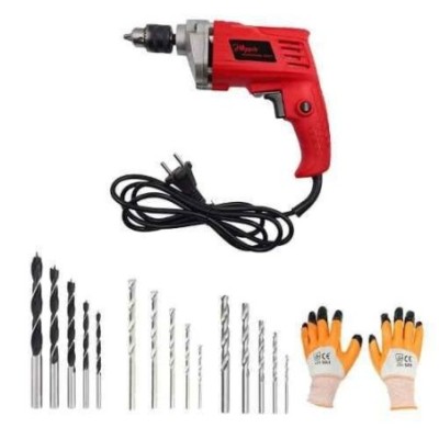 Hillgrove HGCM249M1 Drill Machine with Gloves 5 Pcs of HSS Wood & Masonry Drill Bit image-6