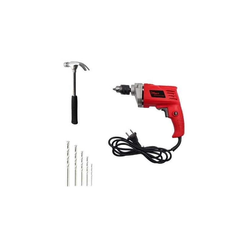 Hillgrove HGCM224M1 550W 10mm Drill Machine with 5 Pcs Masonry Drill Bit & Claw Hammer image-3
