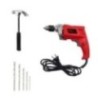 Hillgrove HGCM224M1 550W 10mm Drill Machine with 5 Pcs Masonry Drill Bit & Claw Hammer