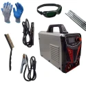 Hillgrove HGCM297M1 252A MMA Inverter Arc Welding Machine with Metal Brush Safety Googles Gloves & 5 Pcs Welding Rod image-1