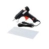 Hillgrove Electric Mini 20W Black Small Hot Gum Glue Gun With 10 Pcs Hot Melt Glue Stick Set