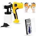 Hillgrove HGCM1341 400W 0.8 Litre Plastic DIY HVLP Paint Sprayer Gun with Gloves & 16-in-1 Screwdriver image-6