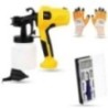 Hillgrove HGCM1341 400W 0.8 Litre Plastic DIY HVLP Paint Sprayer Gun with Gloves & 16-in-1 Screwdriver