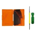 Hillgrove HGCM3M1 9 Pcs Carbon Steel Full Hex Allen Key Kits with 2 in 1 Screwdriver Bolt Spanner Wrench Set image-1