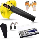 Hillgrove HGCM1112 Plastic Yellow Electric Air Blower with Carbon Brushes Gloves & 16 in 1 Screwdriver image-1