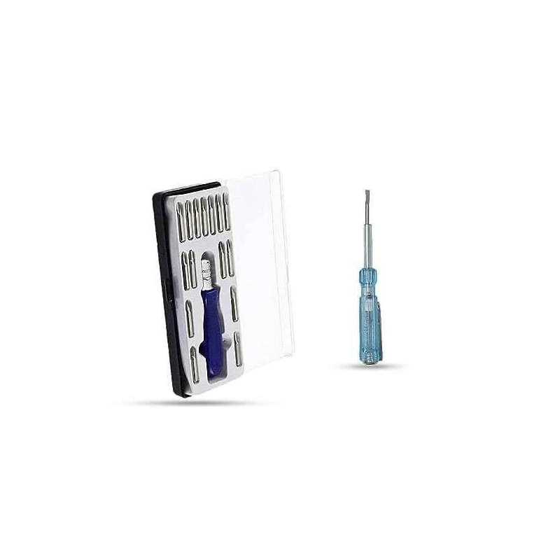 Hillgrove HGCM1266 16-in-1 Portable Pocket Screwdriver & Line Tester Set image-1