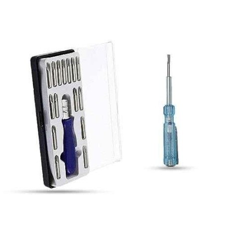 Hillgrove HGCM1266 16-in-1 Portable Pocket Screwdriver & Line Tester Set image-1