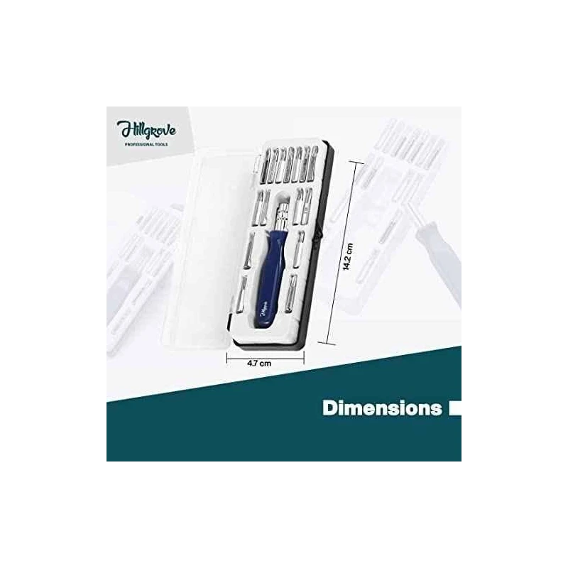 Hillgrove HGCM1266 16-in-1 Portable Pocket Screwdriver & Line Tester Set image-3