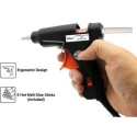 Hillgrove Electronic Mini 20W Black Small Hot Gum Glue Gun With 20 Pcs Hot Melt Glue Stick Set image-2