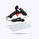 Hillgrove Electronic Mini 20W Black Small Hot Gum Glue Gun With 20 Pcs Hot Melt Glue Stick Set image-3