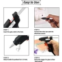 Hillgrove Electronic Mini 20W Black Small Hot Gum Glue Gun With 20 Pcs Hot Melt Glue Stick Set image-4