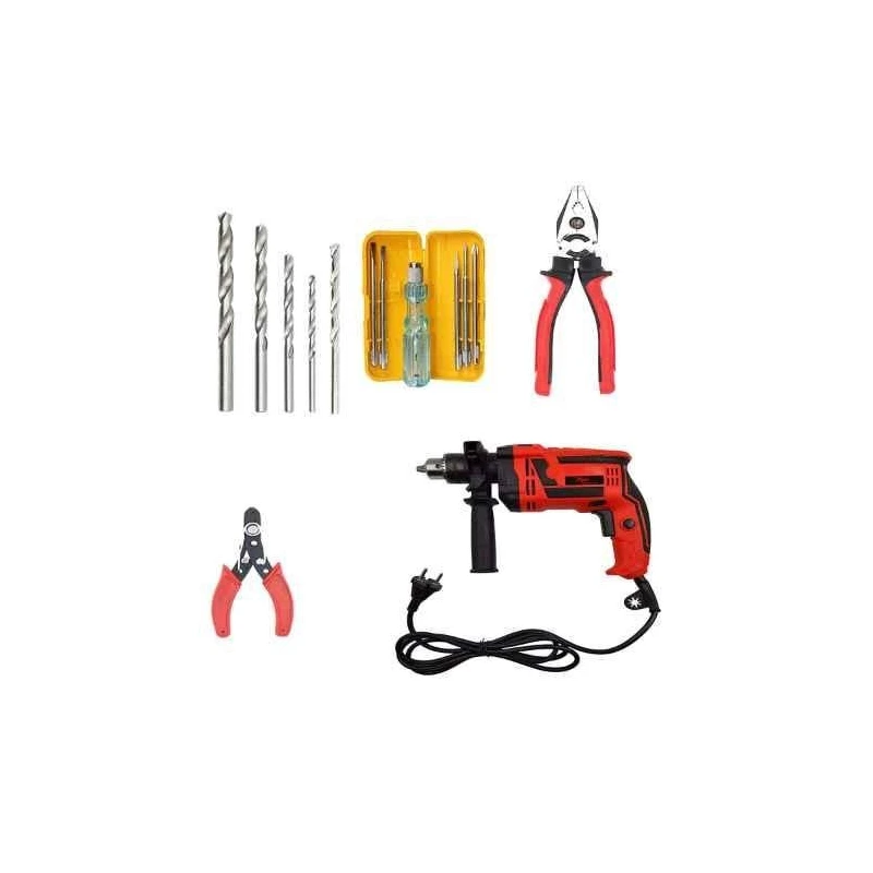 Hillgrove HGCM471M1 Drill Machine with Bits Plier Wire Cutter & Combo image-1
