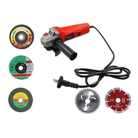 Hillgrove HGANG6B5M1 Angle Grinder with 5 Pcs Cutting Wheel Set image-1