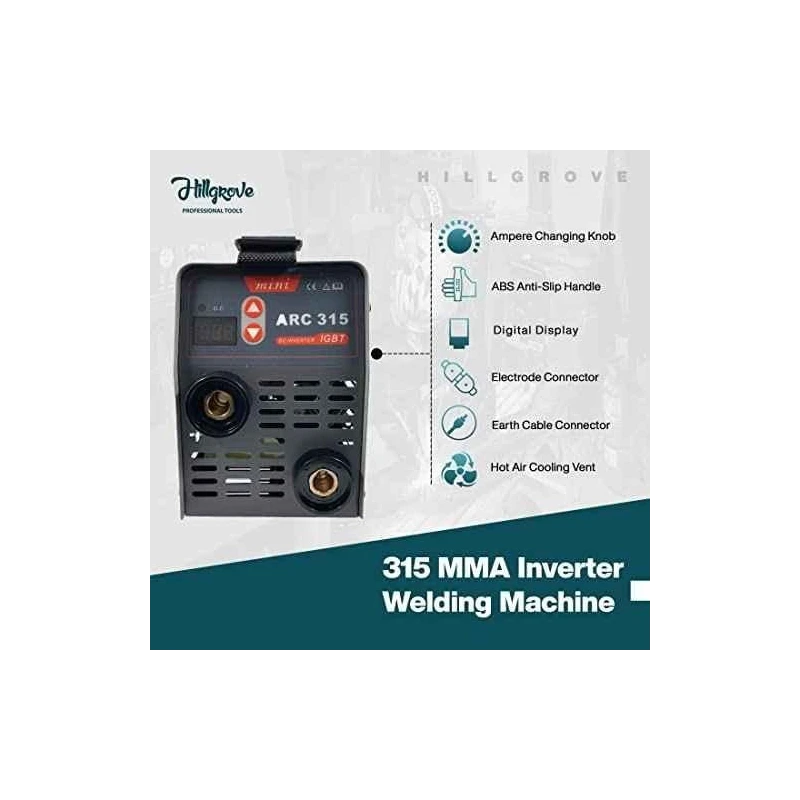 Hillgrove ARC315 315A IGBT MMA Inverter Welding Machine with Welding Holder & Earth Clamp HGCM942 image-5