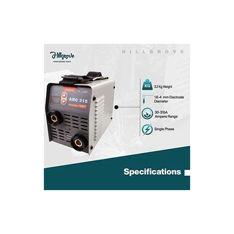 Hillgrove ARC315 315A IGBT MMA Inverter Welding Machine with Welding Holder & Earth Clamp HGCM942 image-6