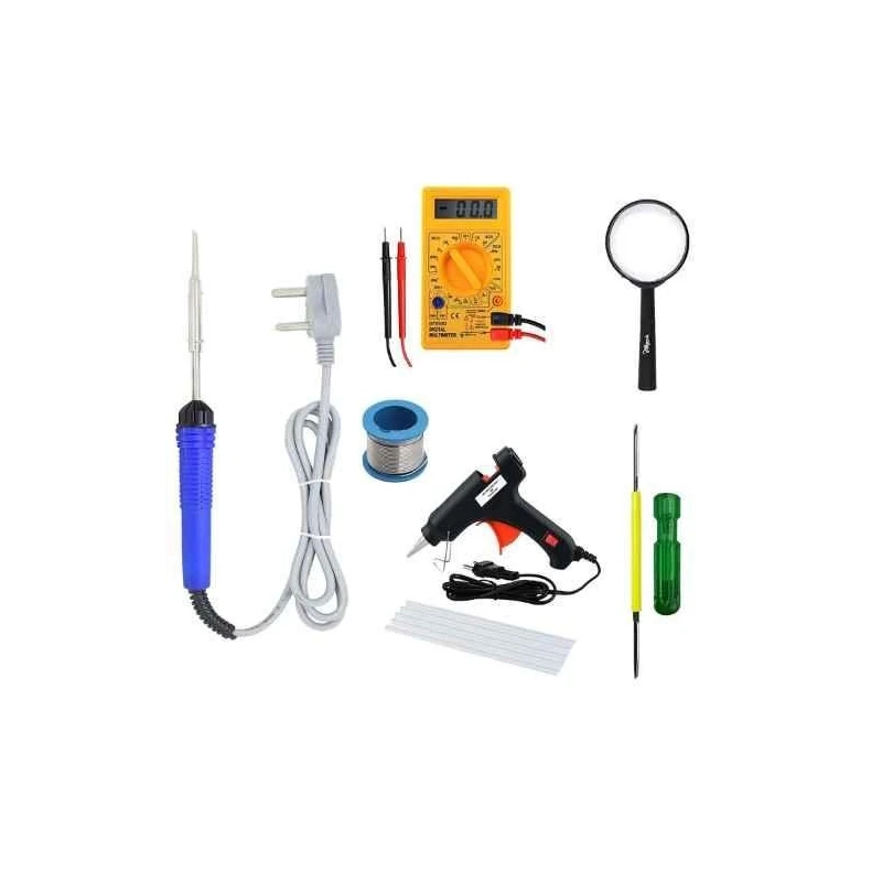 Hillgrove HGCM274M1 7-in-1 Mobile Flat Tip Soldering Equipment Tool Glue Gun Kits & Digital Multimeter Combo image-6