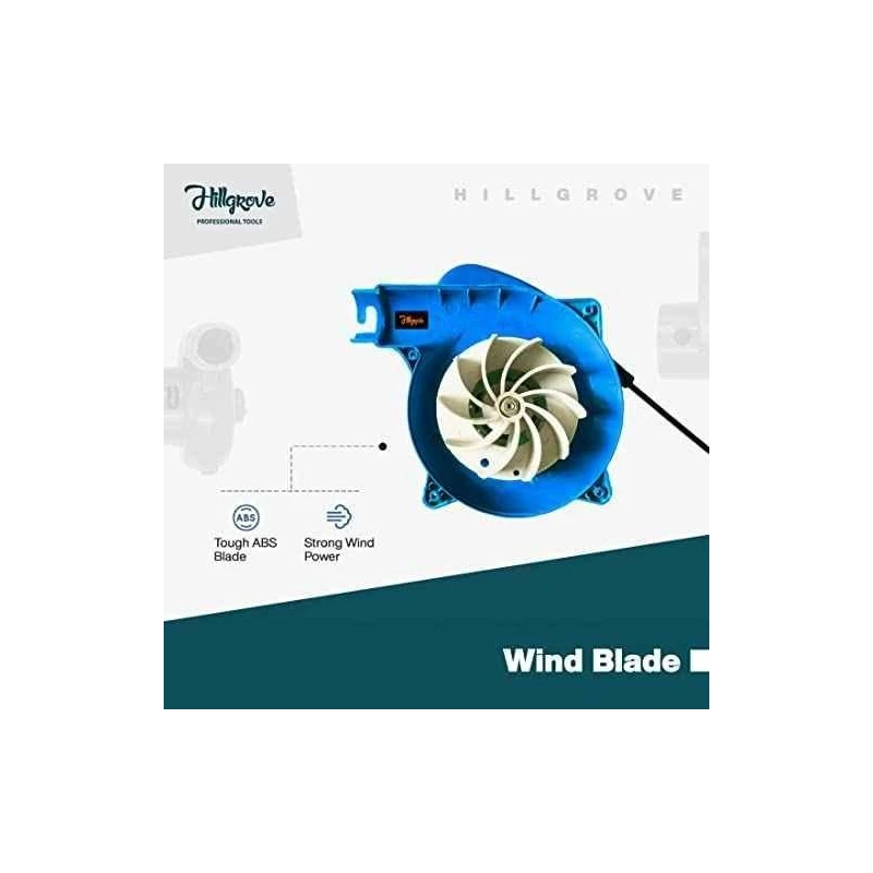 Hillgrove HGCM1093 Plastic Blue Electric Air Blower with Carbon Brushes Gloves & 16 in 1 Screwdriver image-5