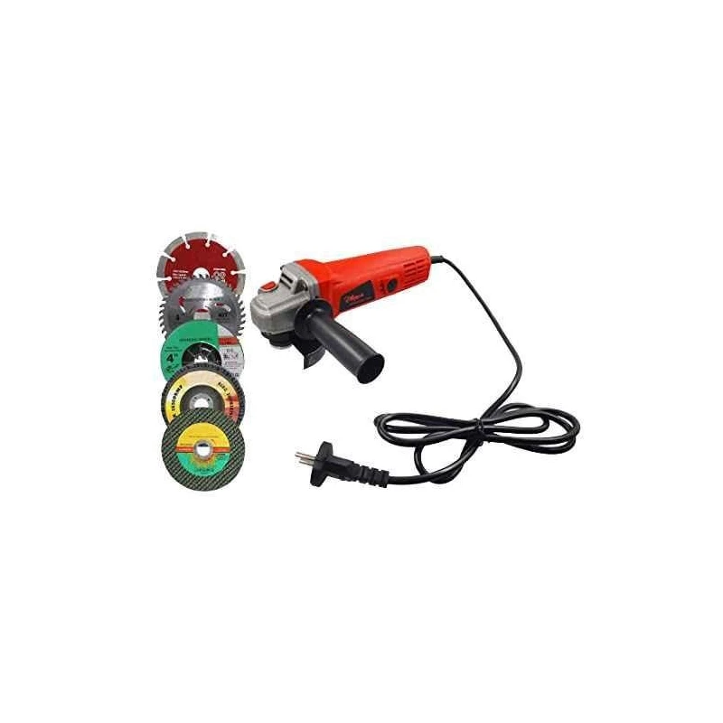 Hillgrove HGANG6B5M2 Angle Grinder with 5 Pcs Cutting Wheel Set image-1