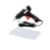 Hillgrove Electric Mini 20W Black Small Hot Gum Glue Gun With 20 Pcs Hot Melt Glue Stick Set