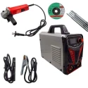 Hillgrove HGCM301M1 252A MMA Inverter Arc Welding Machine 5 Pcs Welding Rod & 850W Angle Grinder Combo image-1