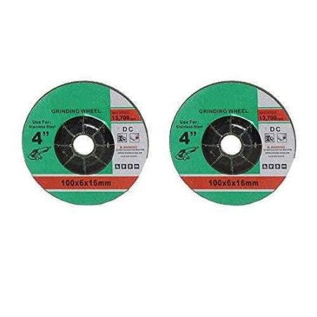 Hillgrove HGACC23M1 100mm 11000rpm 4 inch Metal Abrasive Grinding Wheel (Pack of 2) image-1
