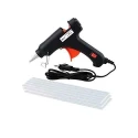 Hillgrove Electronic Mini 20W Black Small Hot Gum Glue Gun With 15 Pcs Hot Melt Glue Stick Set image-1