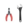 Hillgrove HGCM260 Carbon Steel 8 inch Adjustable Wrench with Wire Cutter Set