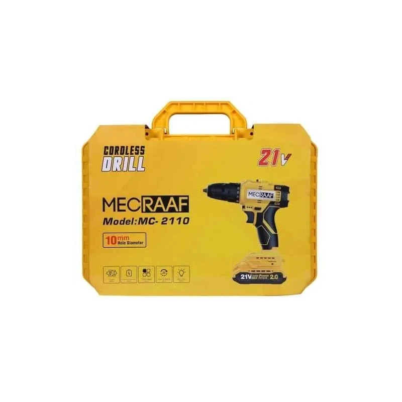 MECRAAF 21V 1300rpm Cordless Screwdriver with Reversible Switch & Multi Torque Clutch MC-2110 image-8