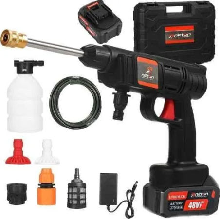 MECRAAF 48V 725psi 3lpm Cordless Portable Wireless High Pressure Washer Gun with Hose Pipe image-3
