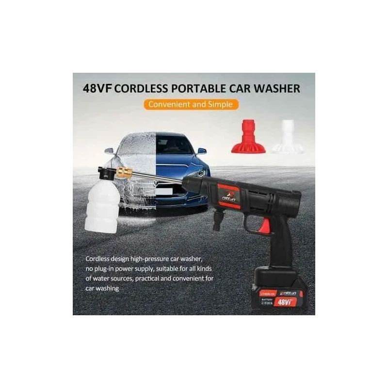 MECRAAF 48V 725psi 3lpm Cordless Portable Wireless High Pressure Washer Gun with Hose Pipe image-5