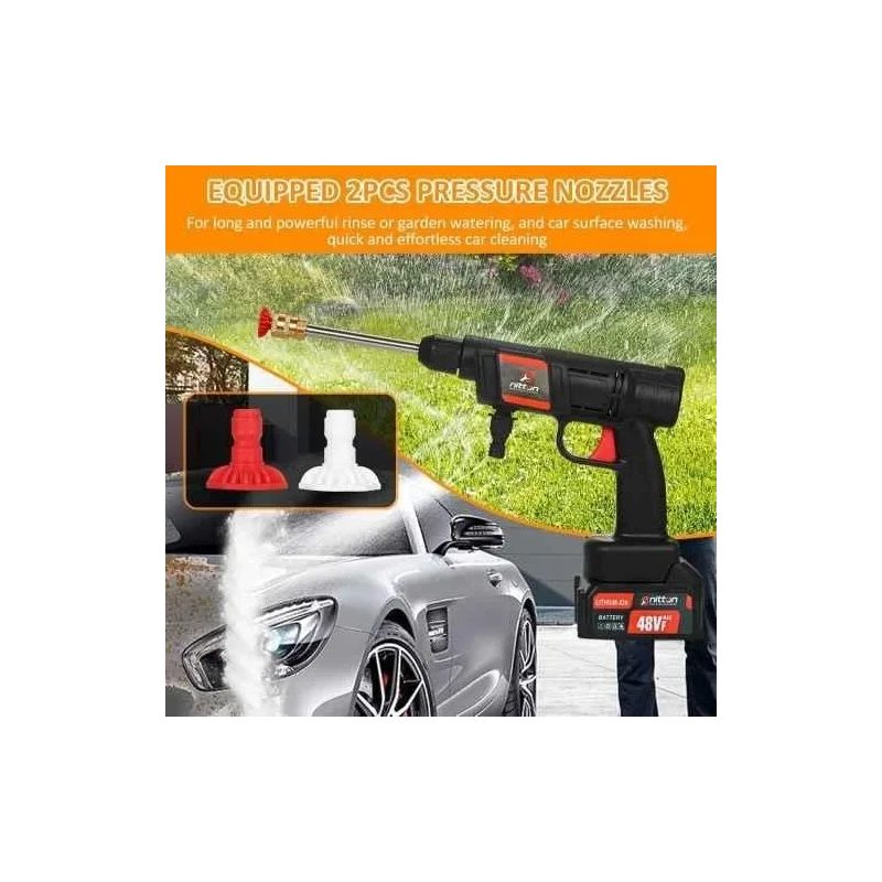 MECRAAF 48V 725psi 3lpm Cordless Portable Wireless High Pressure Washer Gun with Hose Pipe image-7