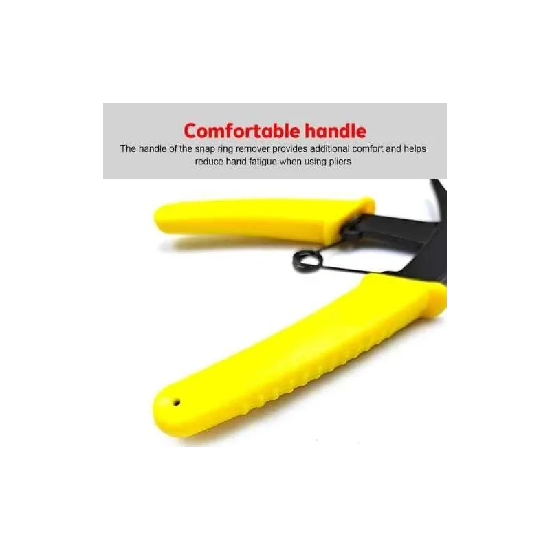 MECRAAF 5.5 inch Alloy Steel Yellow 2-in-1 Multifunction External Straight Snap Ring Pliers image-3