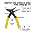 MECRAAF 5.5 inch Alloy Steel Yellow 2-in-1 Multifunction External Straight Snap Ring Pliers image-4