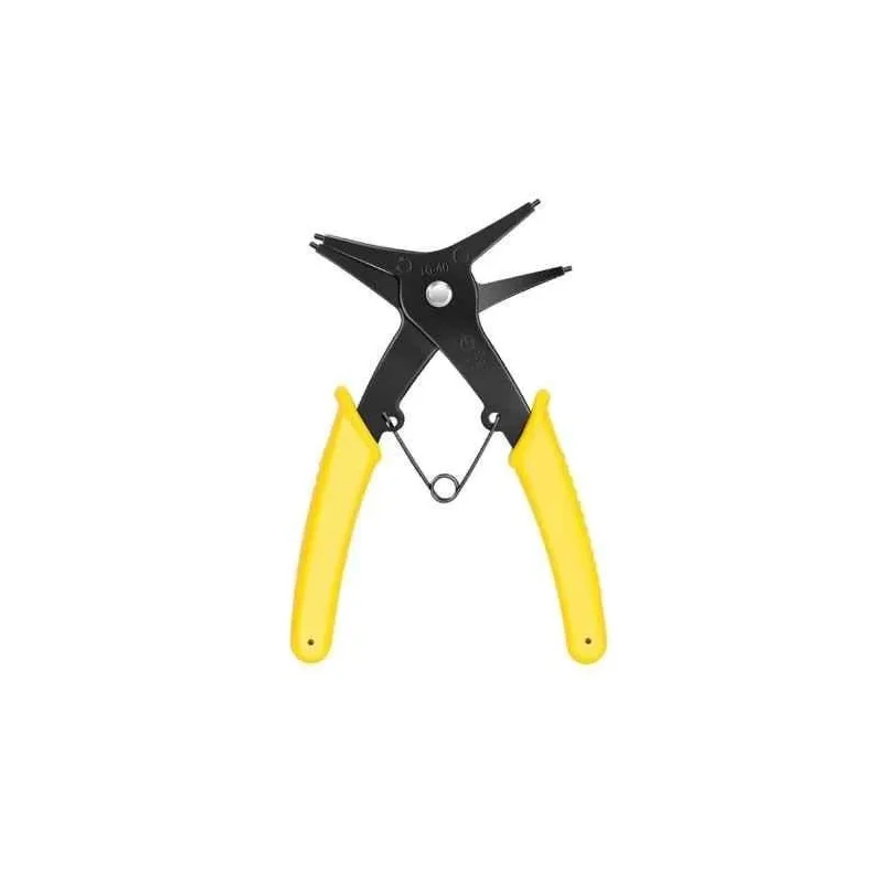 MECRAAF 5.5 inch Alloy Steel Yellow 2-in-1 Multifunction External Straight Snap Ring Pliers image-6