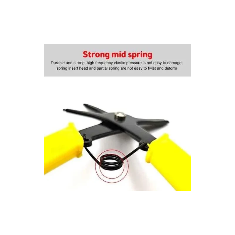 MECRAAF 5.5 inch Alloy Steel Yellow 2-in-1 Multifunction External Straight Snap Ring Pliers image-7