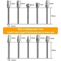 MECRAAF 10 Pcs 0.25 inch Tungsten Carbide Steel Double Cut Rotary Burrs Set image-4