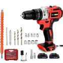 MECRAAF 25 Pcs 21V 38Nm 0-1350rpm Cordless Drill Machine Kit with 25+1 Torque Setting image-2